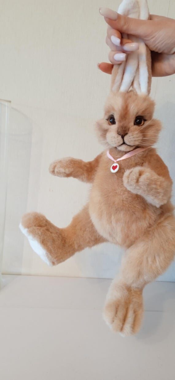 realistic toy bunny hand made...