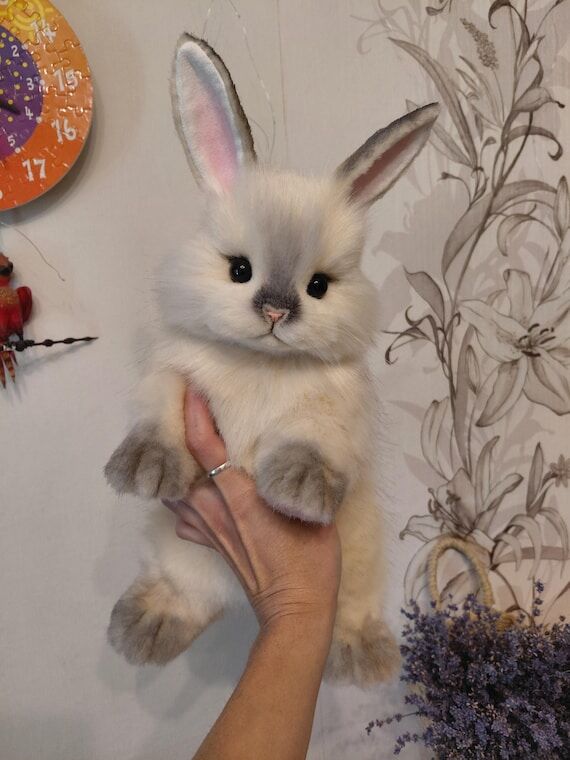 Realistic toy bunny...