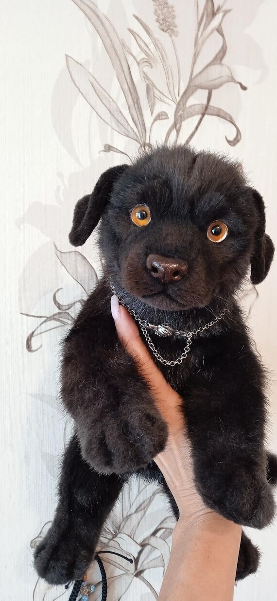 Labrador puppy realistic plush toy...