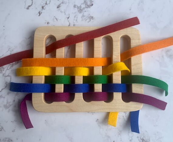 Weaving Toy, Handmade Wooden Gift for Kids, M...