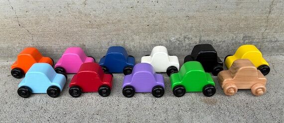 Small Wooden Toy Car | Colorful Handmade Toy...