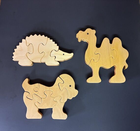 Wooden Clear Coat Animal Puzzles...