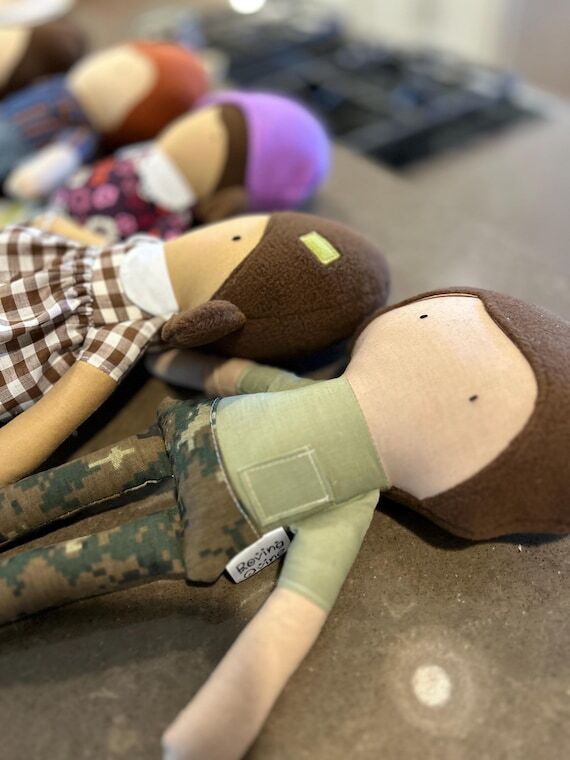 Handmade Fabric Doll Boy Doll in Camo Pants...