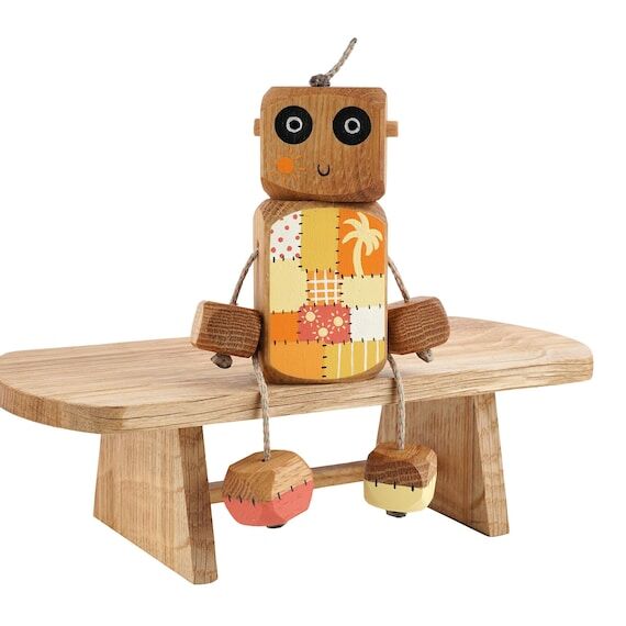Summer Patchwork Ned in Oak | Handmade Wooden...