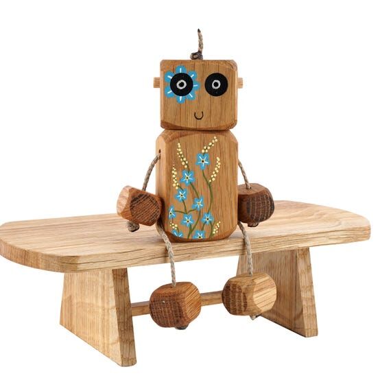 Forget-Me-Not Ned in Oak | Handmade Wooden Ro...