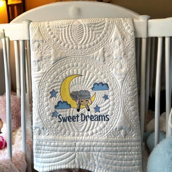 Heirloom Baby Quilt, Infant Bedding, Baby Nur...