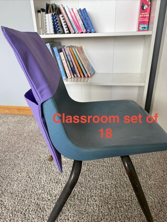 Classroom Chair Pocket Set of 18– Student S...