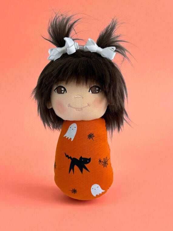 Halloween Fabric Swaddle Doll, 10”Soft Rag ...
