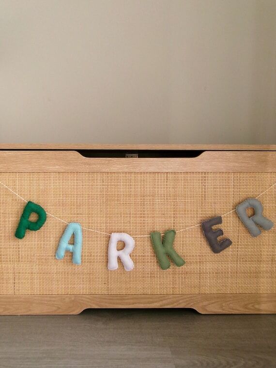 Hand-Sewn Felt Name Banners...