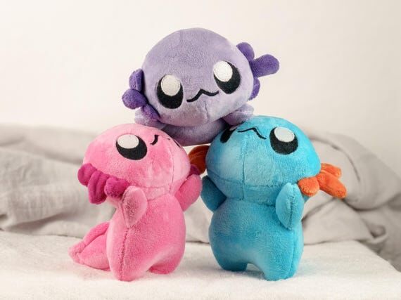 Axolotl Plushie - Handmade Minky Stuffie...