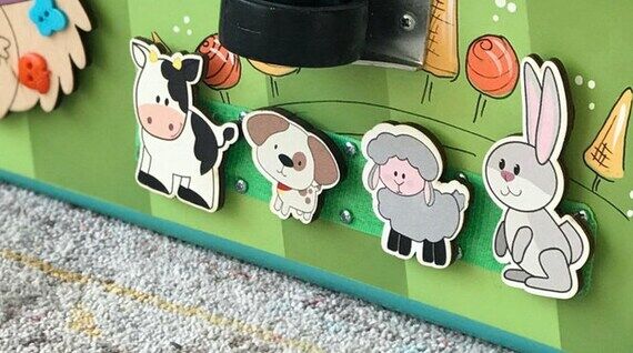 Wooden animals for the busy board...