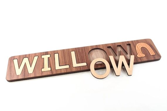 Wooden Name Puzzle - personalized wood toy fo...