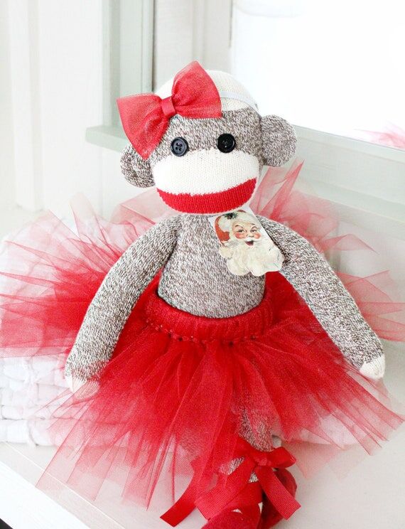Ballerina Doll, Sock Monkey Doll Kid's Toy - ...