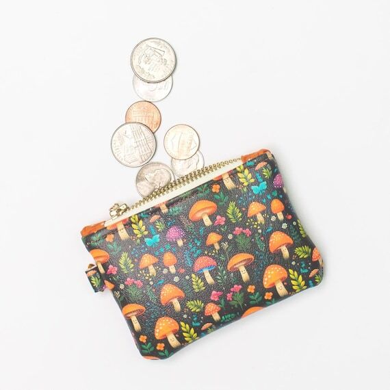 Mushroom Coin Purse Kids Coin Purse Keychain ...