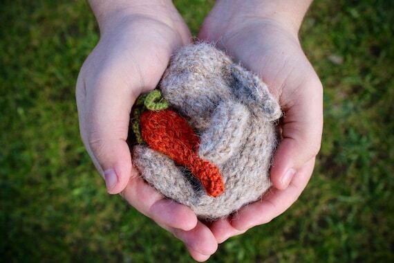 Handmade Sleeping Bunny – Soft Knitted Toy ...