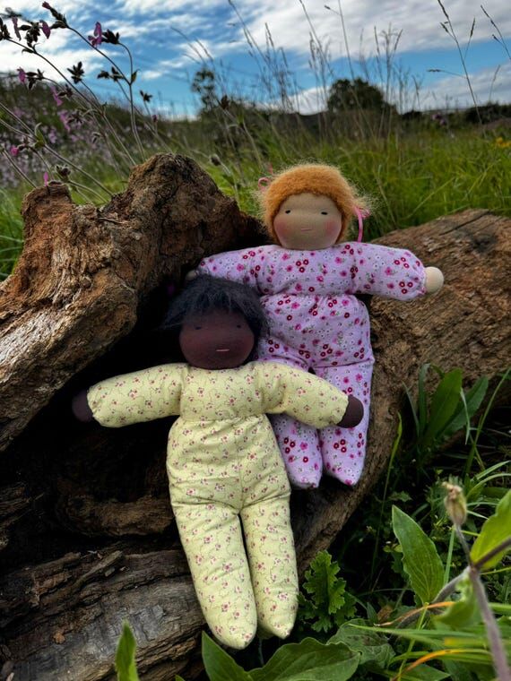Handmade Waldorf Doll – 30cm Soft Cloth Bod...