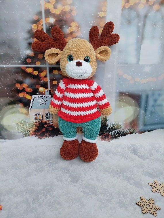 Christmas deer | Crochet reindeer | Handmade ...