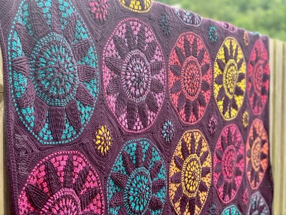 Handmade crochet stained glass wonder mandala...