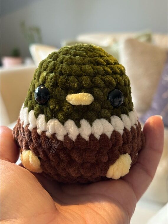 Super soft handmade crochet chubby duck soft ...