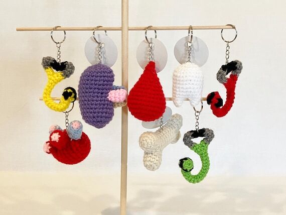 Medical Keychain Bag Charms – Handmade Croc...