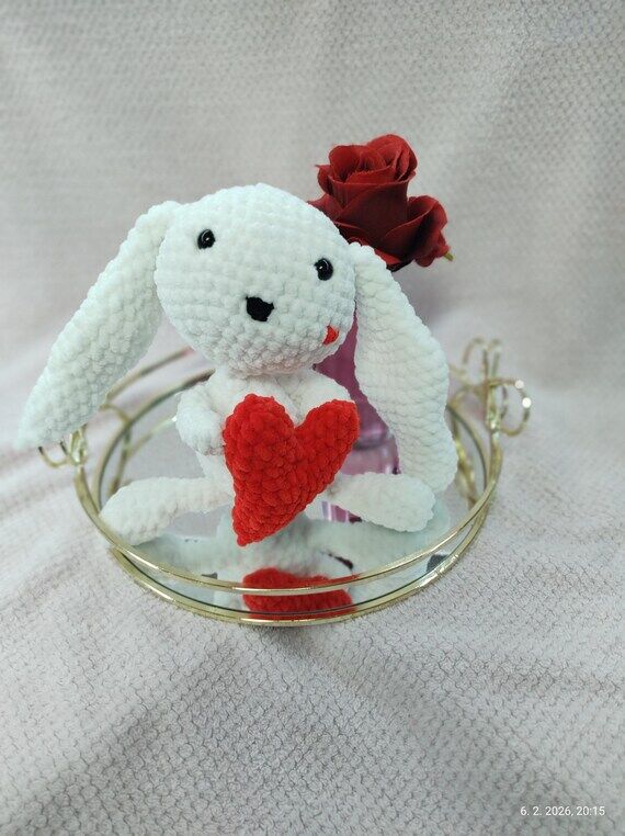 Crochet Bunny Plushie - Handmade Soft Baby Ya...