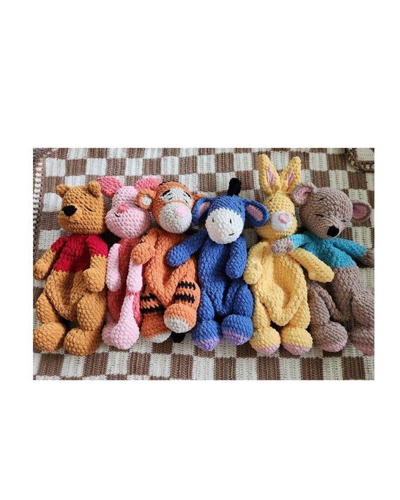 Large Plush Woodland Friends –Bear, Pig, Ti...