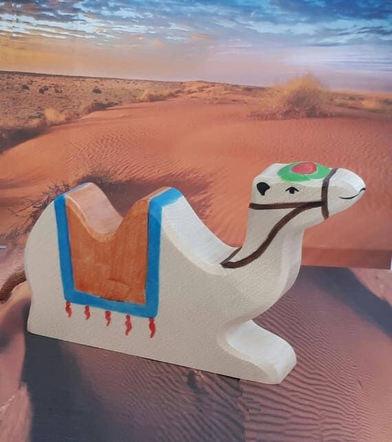 Camel Figurine, Camel Wooden Toy, Africa anim...