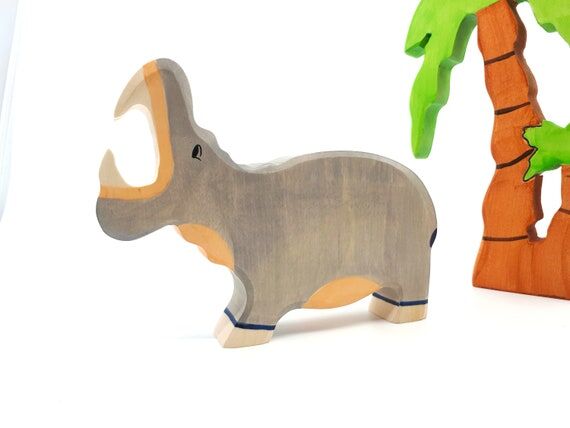 Waldorf Wooden Hippo, Africa Animals, Hippopo...