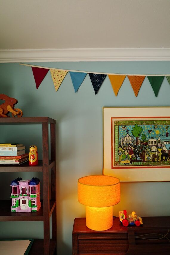 Custom Sewn Cotton Bunting Banner: Nursery, P...