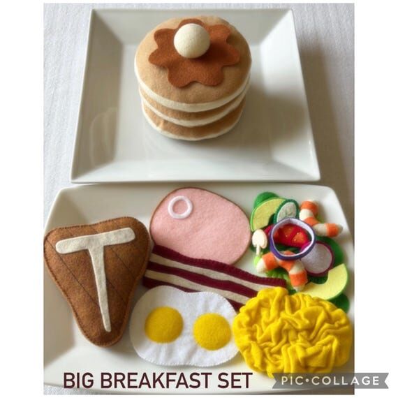 Felt Play Food Breakfast Set: Handmade Preten...