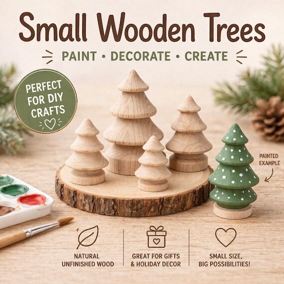 Bulk Wood Trees Small Trees Christmas Tree Pi...