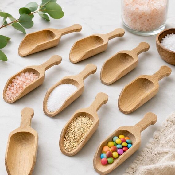 Craft Wood Scoop Wedding Party Candy Wood Sco...