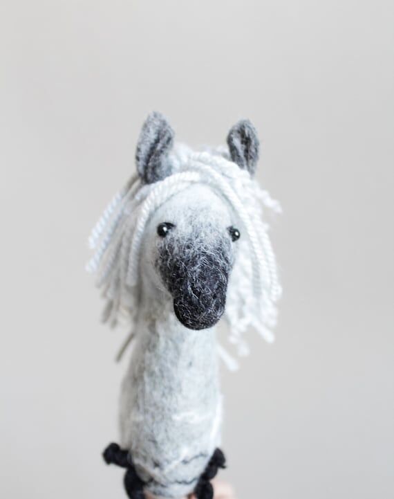 Felt Horse - Bethany. Felted animal Marionet...