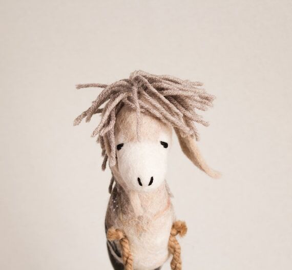 Felt Donkey kids gift - Brunhilda- Art Toy. F...