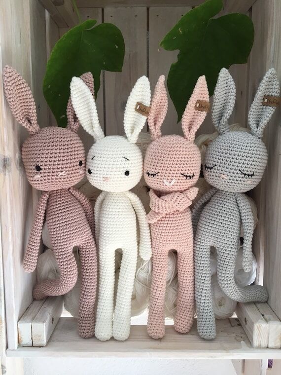 Crochet Bunny Toy: Handmade Cotton Amigurumi,...