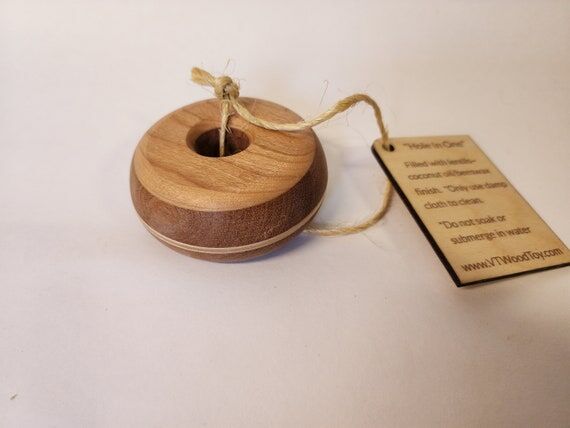 Wooden Donut Baby Rattle...