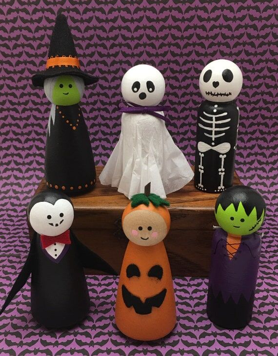 Halloween Decor/Halloween Peg Dolls/Halloween...