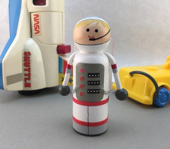 Astronaut, Peg Doll Astronaut, 3-1/2" Pe...