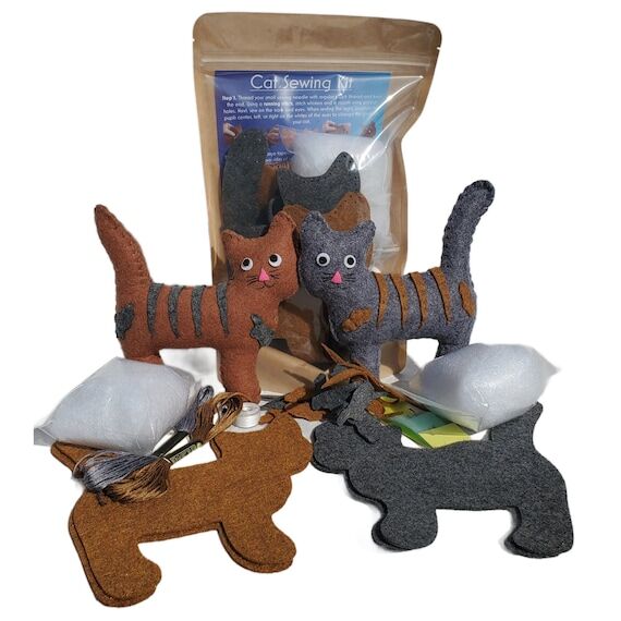 Felt Cat Plushy Sewing Kit for Kids - Cat Se...