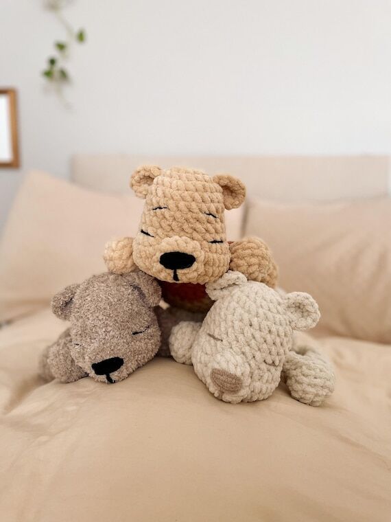 Belly Bear Crochet Plush | Cuddly Stuffed Ani...