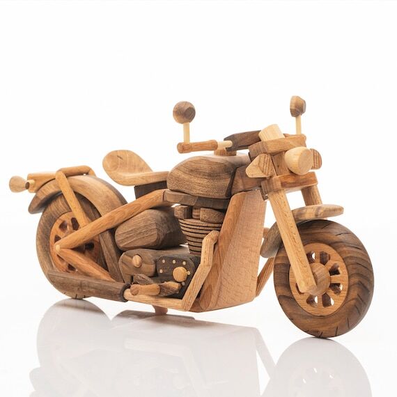 Handmade Wooden Motorcycle Toy / PERSONALIZED...