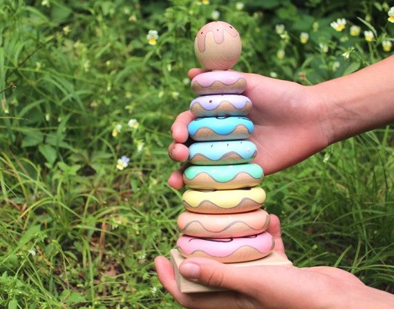 Pastel Ring Stacker, Rainbow stacker Montesso...