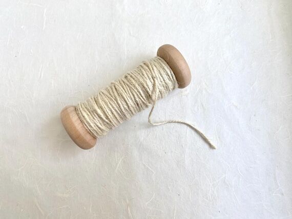 Jute Twine-cream-75 feet-Handmade Spool-2mm-w...