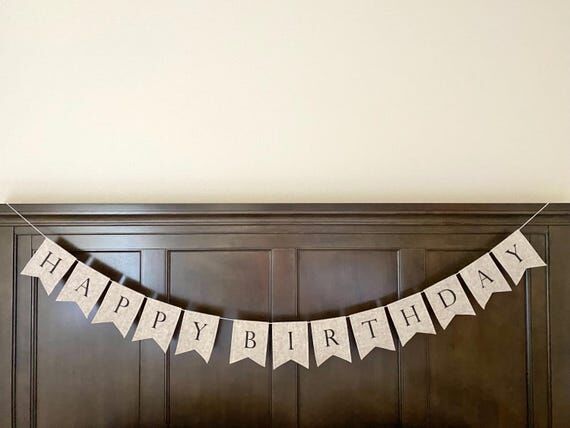 HAPPY BIRTHDAY BANNER-Reusable-Felt Square Pe...