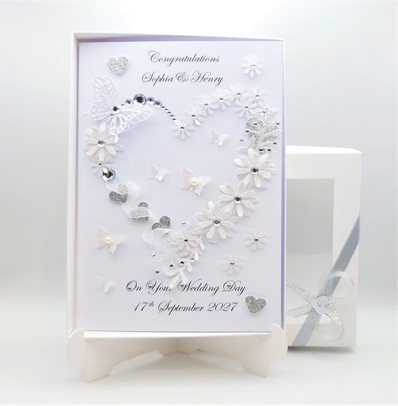 Handmade Personalised 3D Wedding Cards / Anni...