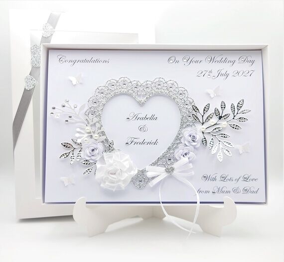 Personalised Luxury Handmade Wedding Card / A...