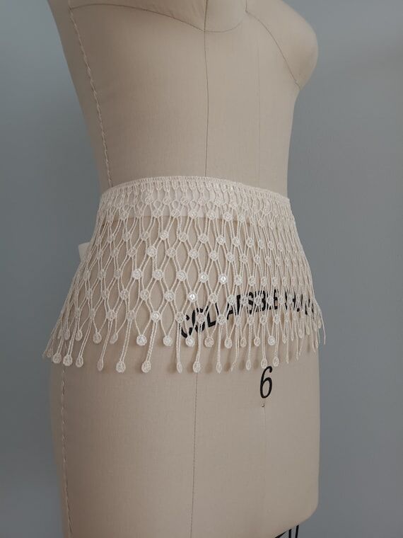 Ivory Lace Satin Bridal Belt | Sash Belt | Br...