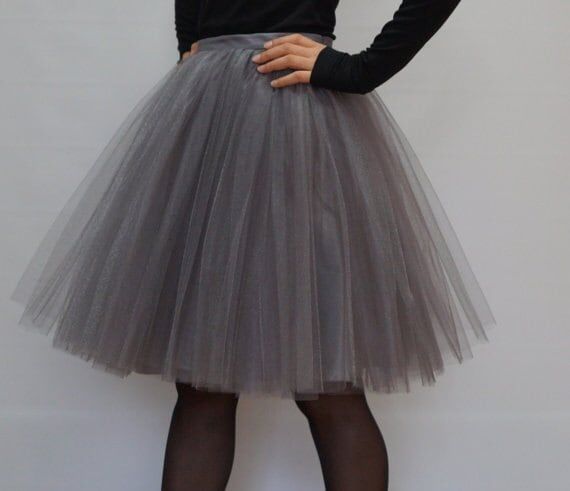 Dark Gray Tulle Skirt: Custom Bridesmaid Dres...