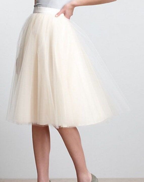 Ivory Tulle Skirt: Custom Bridesmaid or Weddi...