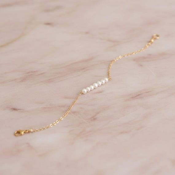 Bridal Pearl Bracelet • Freshwater Pearl Ba...